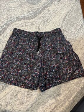 Jared Lang Multicolor Mosaic Swim Shorts with Black Liner